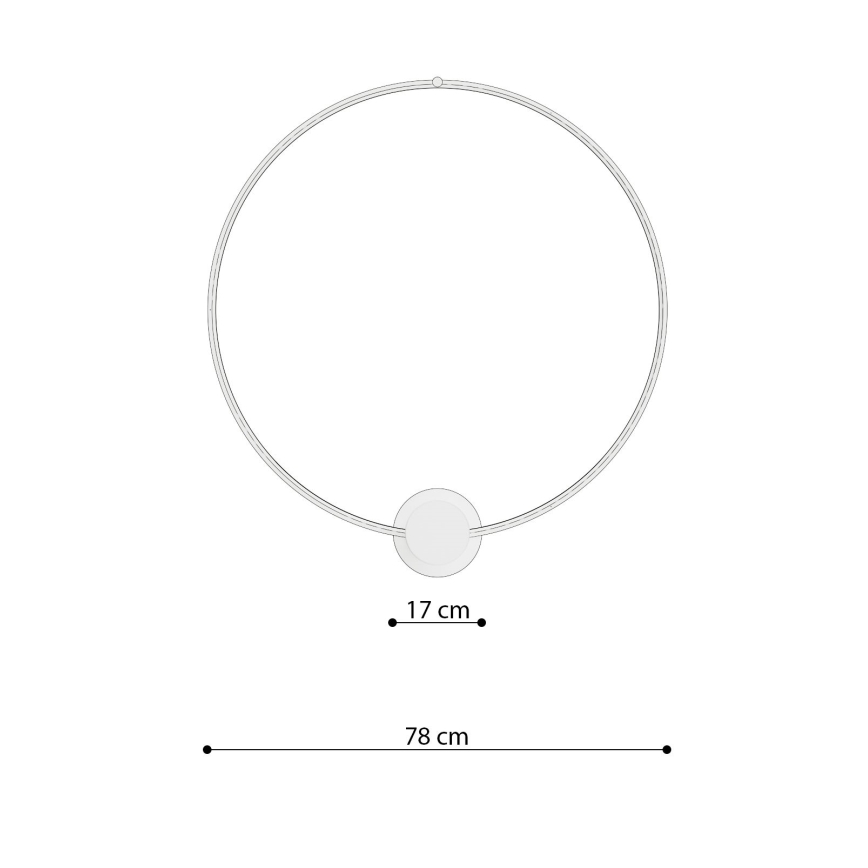 Thoro TH.252 - LED Mennyezeti lámpa RIO LED/50W/230V CRI 90 3000K átm. 78 cm arany