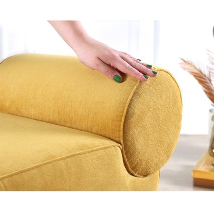 TIKI puff 47x45 cm sárga