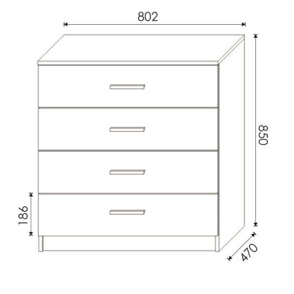 Timon komód sonoma tölgy