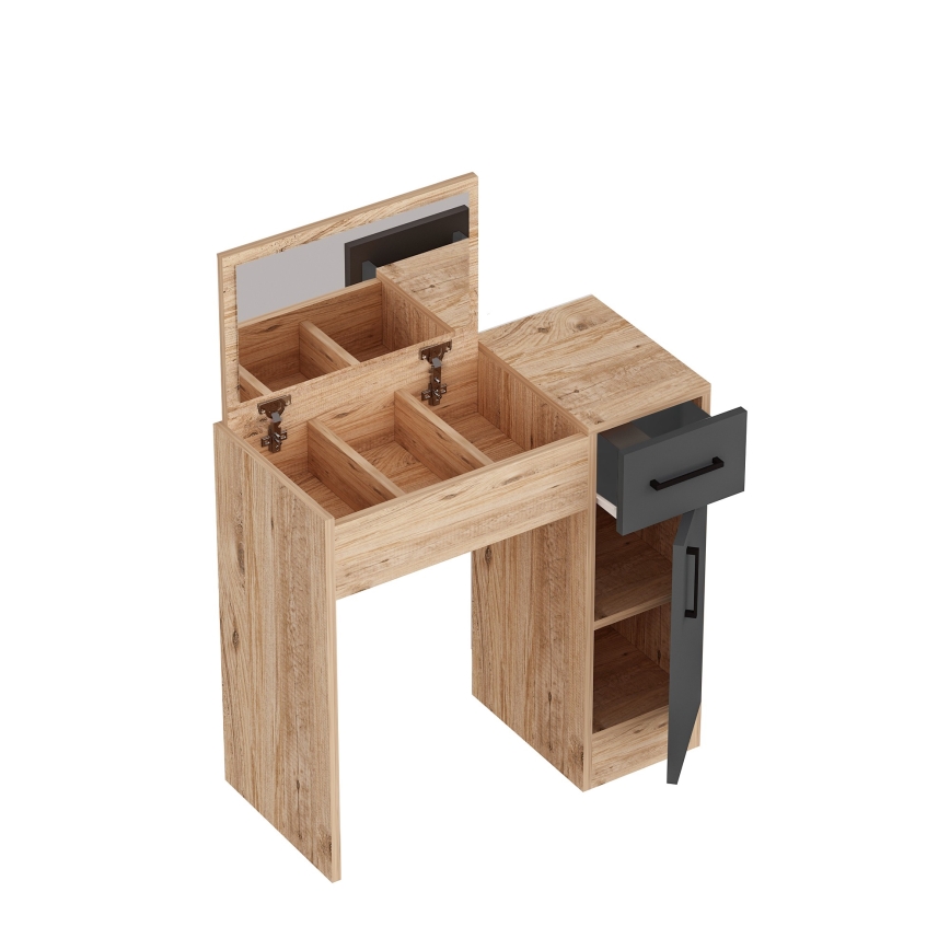 Sminkasztal INCI 108,8x77 cm atlanti fenyő/antracit