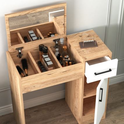 Sminkasztal INCI 108,8x77 cm atlanti fenyő/fehér