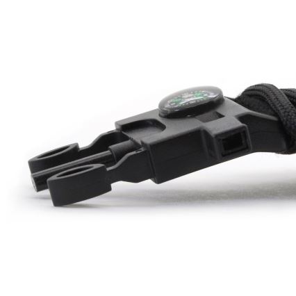 Többfunkciós óra iránytűvel és hőmérővel, fekete