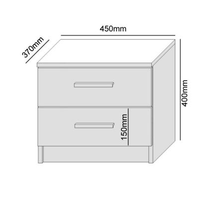 TOD éjjeliszekrény Sonoma tölgy