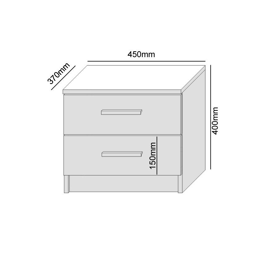 TOD fehér éjjeliszekrény