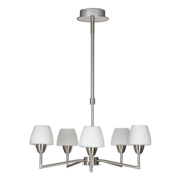 TOGO rúdra szerelt csillár 5xG9/40W/230V matt króm/fehér