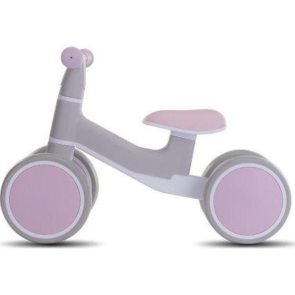 Tolós bicikli KVADROLET szürke/rózsaszín