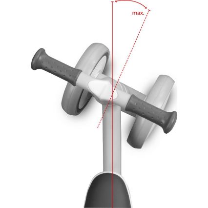 Tolós bicikli KVADROLET szürke/rózsaszín