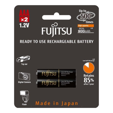 Tölthető elem Fujitsu BLACK AAA NiMH/950mAh/1,2V, 2db