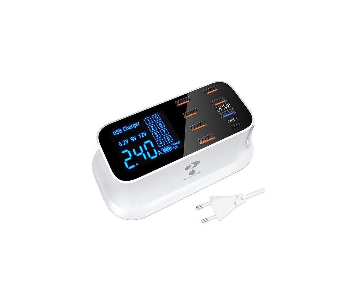 Töltőállomás 8xUSB 40W/230V G707B