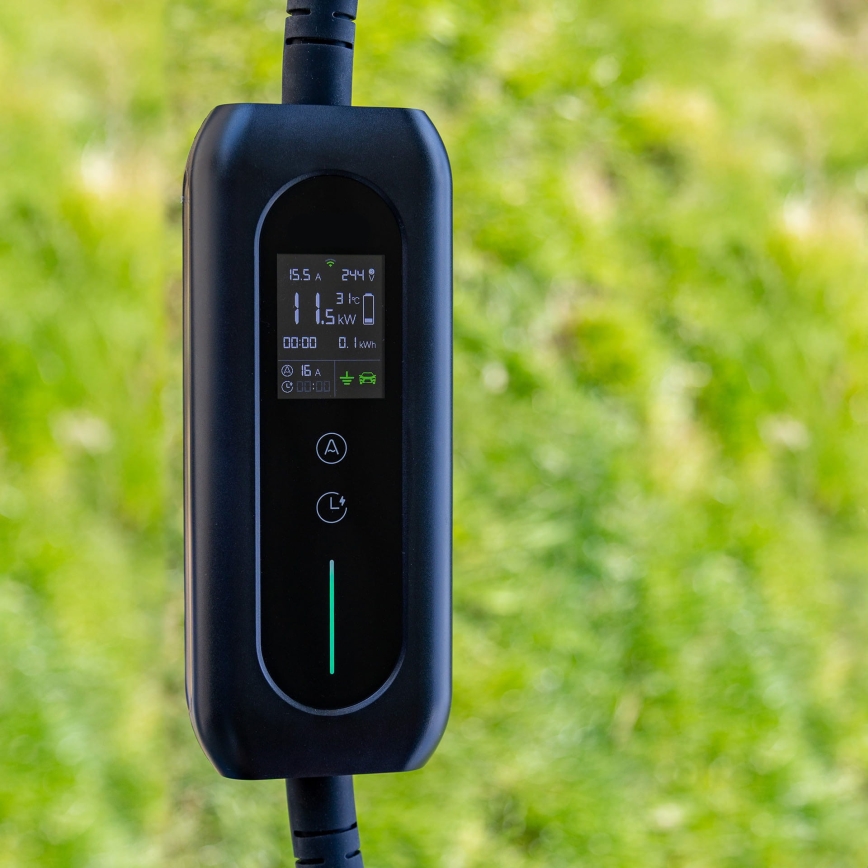 Töltőállomás elektromos autókhoz, típus 2, 5 m, 22 kW, 16 A, IP54, Tuya vezérlés