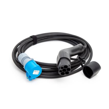 Töltőkábel elektromos lakóautókhoz, típus 2, 7 m, 3,6 kW, 16 A