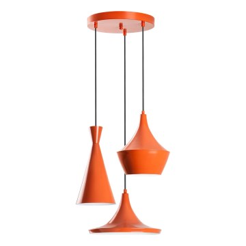 TOM kábeles csillár 3xE27/40W/230V narancssárga