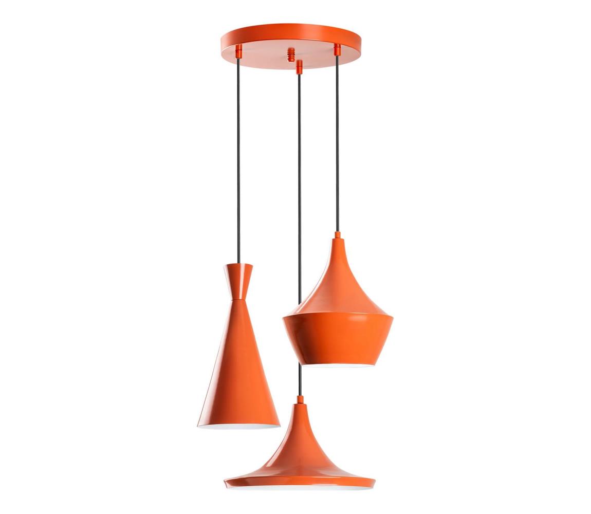 TOM kábeles csillár 3xE27/40W/230V narancssárga 892OPV2094