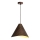 Tömörfa függőlámpa kábelen 1xE27/60W/230V, átmérő 45 cm, tömör diófa/kaucsukfa