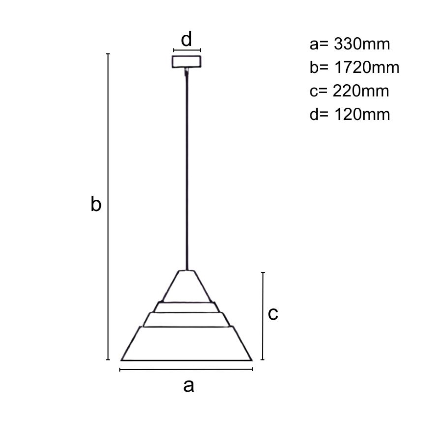 Tömörfa függőlámpa kábellel 1xE27/60W/230V, Ø 33 cm, tölgy / dió / kaucsukfa
