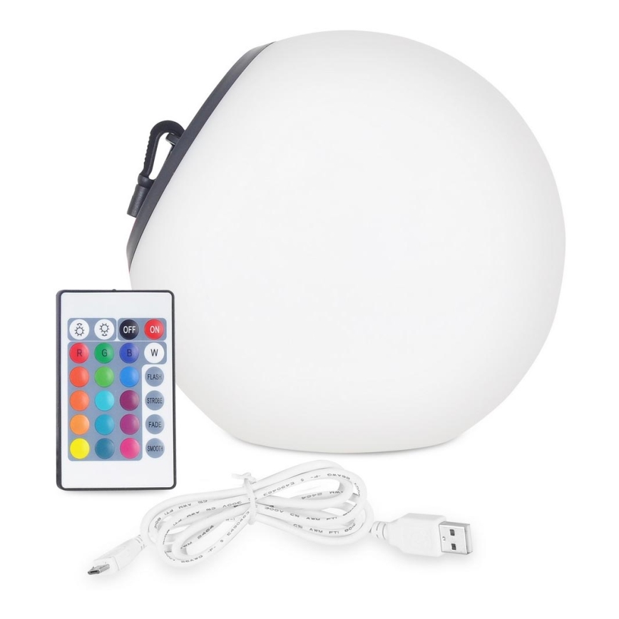 Top Light BALL RGB + távirányító - LED RGB Dimmelhető napelemes lámpa BALL LED/1,2W/3,7V IP44 + távirányítás