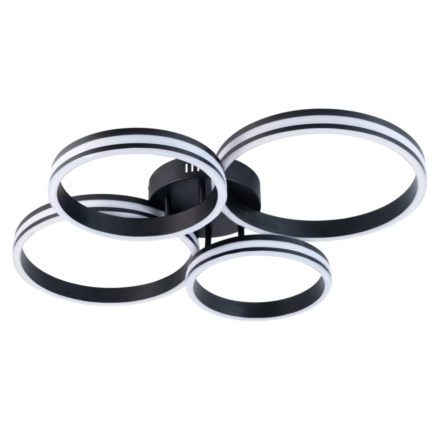 Top Light - LED Dimmelhető felületre szerelhető csillár OLYMP LED/65W/230V kerek fekete + távirányítás