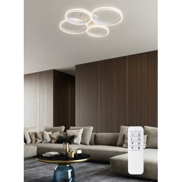 Top Light - LED Dimmelhető felületre szerelhető csillár OLYMP LED/65W/230V 3000-6500K kerek fehér + távirányítás
