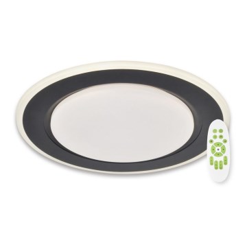 Top Light - LED Dimmelhető mennyezeti lámpa NORMAN LED/51W/230V átm. 39 cm fekete + távirányítás