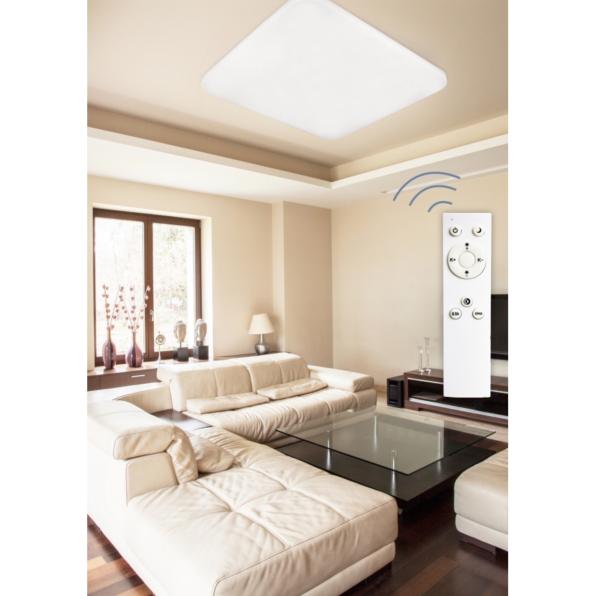 Top Light - LED dimmelhető mennyezeti lámpa OCEAN H80 RC LED/100W/230V négyzet + távirányító