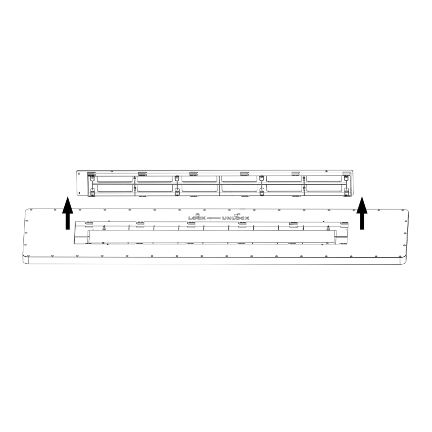 Top Light - LED Dimmelhető mennyezeti panel REVIT LED/70W/230V 3000-6500K 120x30 cm fekete + távirányítás