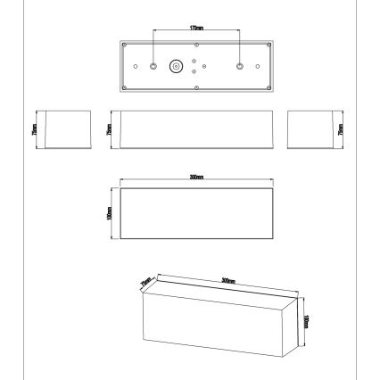 Top Light - LED Fürdőszobai fali lámpa BOXTER LED/12W/230V IP65 4000K