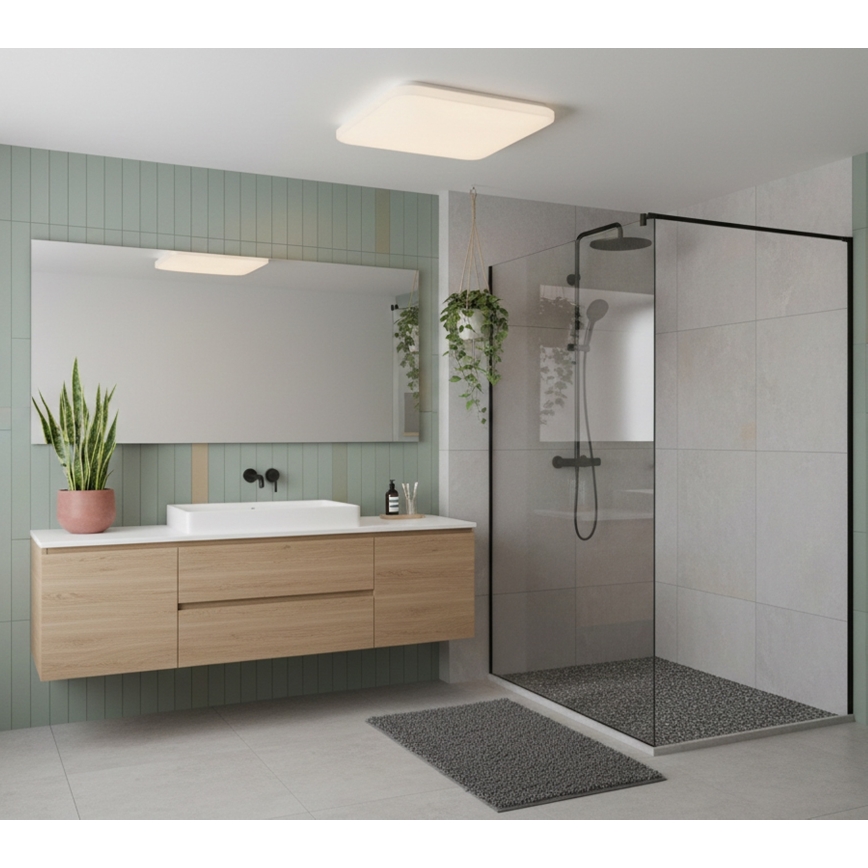 Top Light - LED fürdőszobai mennyezeti lámpatest DUNAJ LED/48W/230V 3000/4000/6500K IP44 48x48 cm fehér