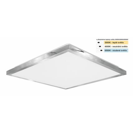 Top Light - LED Fürdőszobai mennyezeti lámpa SILVER LED/24W/230V IP44 3000/4000/6500K 38x38 cm matt króm