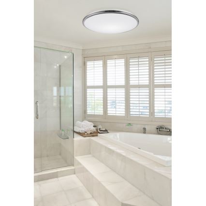 Top Light - LED Fürdőszobai mennyezeti lámpa SILVER LED/24W/230V IP44 3000/4000/6500K átm. 39 cm fényezett króm