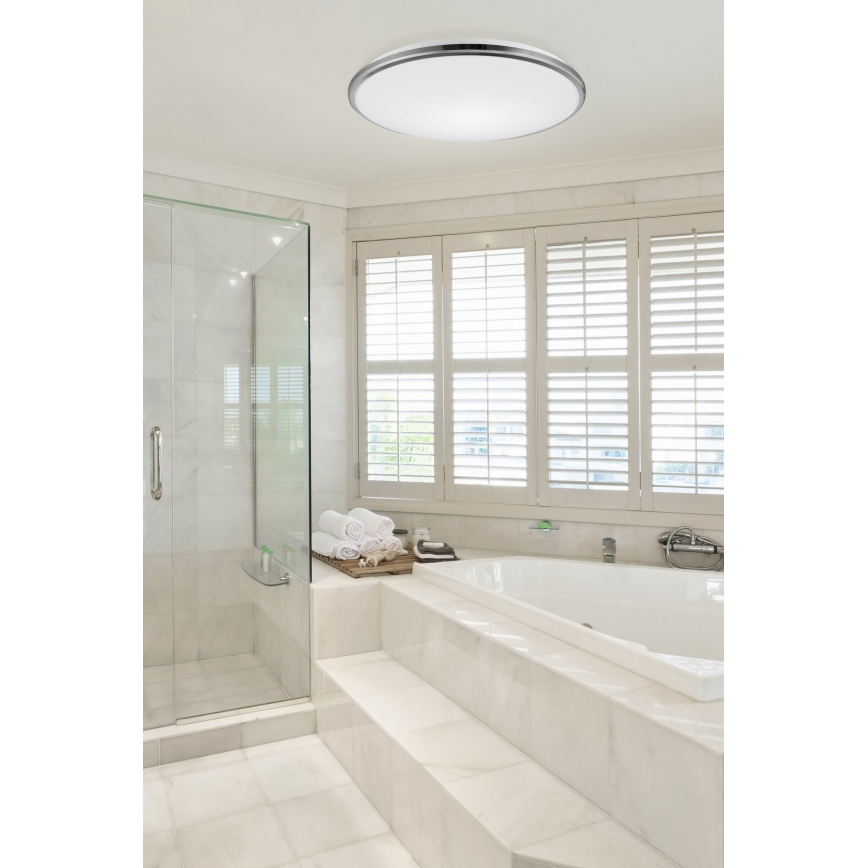 Top Light - LED Fürdőszobai mennyezeti lámpa SILVER LED/24W/230V IP44 3000/4000/6500K átm. 39 cm fényezett króm