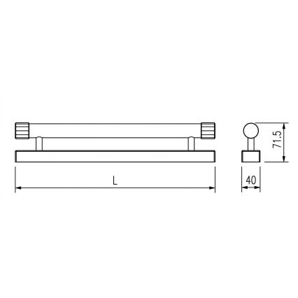 Top Light - LED fürdőszobai tükörvilágítás TURIA LED/12W/230V 3000/4000/6500K IP44 60 cm fekete