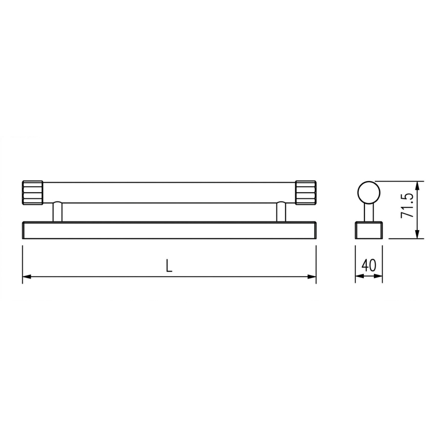 Top Light - LED fürdőszobai tükörvilágítás TURIA LED/8W/230V 3000/4000/6500K IP44 40 cm fekete