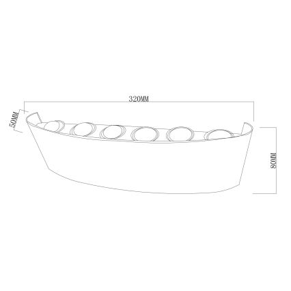 Top Light - LED kültéri fali lámpatest RAY LED/10W/230V 3000/4000/6500K IP54 fehér