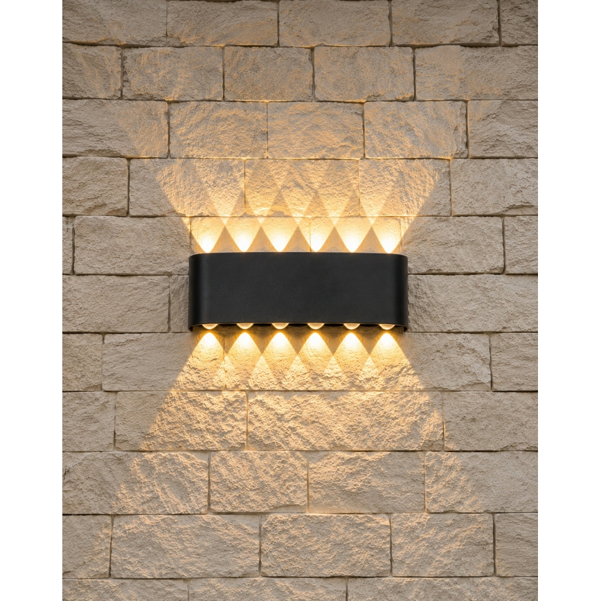 Top Light - LED kültéri fali lámpatest RAY LED/10W/230V 3000/4000/6500K IP54 fekete