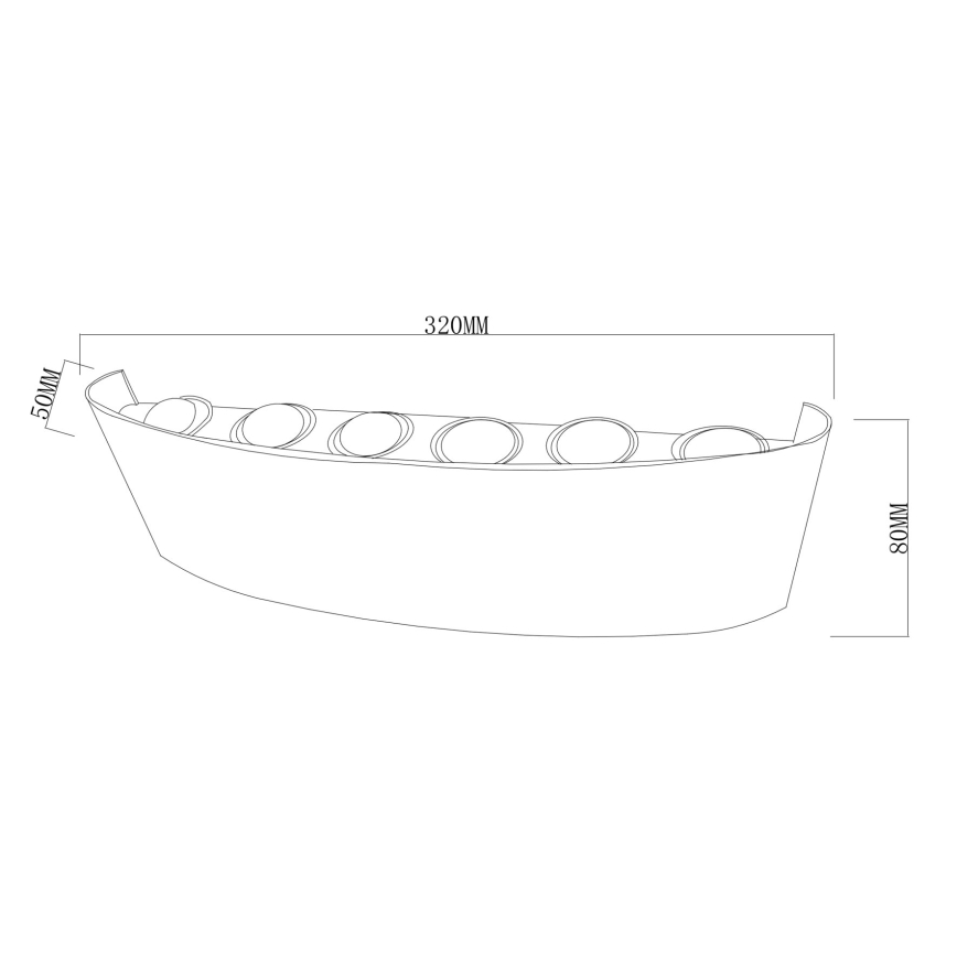 Top Light - LED kültéri fali lámpatest RAY LED/10W/230V 3000/4000/6500K IP54 fekete