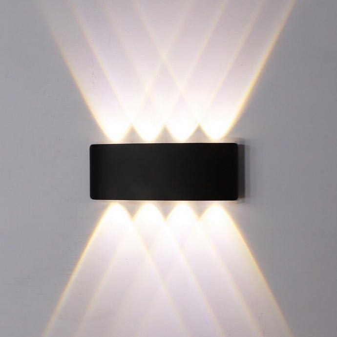 Top Light - LED Kültéri fali lámpa RAY LED/8W/230V IP44 4000K fekete