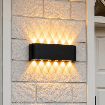 Top Light - LED kültéri fali lámpatest RAY LED/10W/230V 3000/4000/6500K IP54 fekete