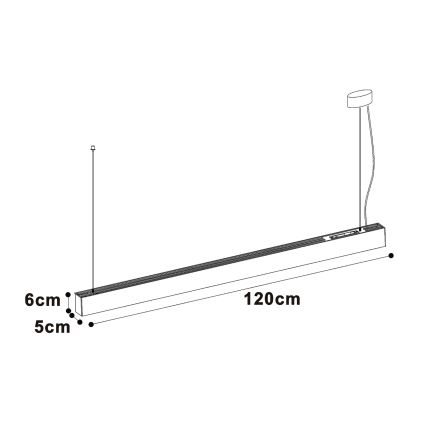 Top Light - LED mennyezeti felületre szerelt függesztett lámpatest HORIZON LED/40W/230V 3000/4000/6500K fehér