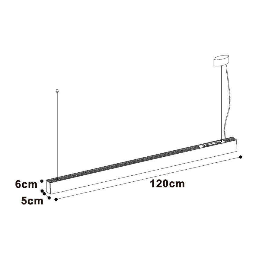 Top Light - LED mennyezeti felületre szerelt függesztett lámpatest HORIZON LED/40W/230V 3000/4000/6500K fehér