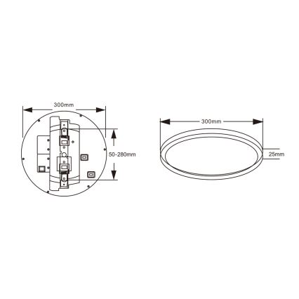 Top Light - REVIT LED mennyezeti lámpa mozgásérzékelővel, 12/18/24 W, 230 V, 3000/4000/6500 K, átm. 30 cm, fehér