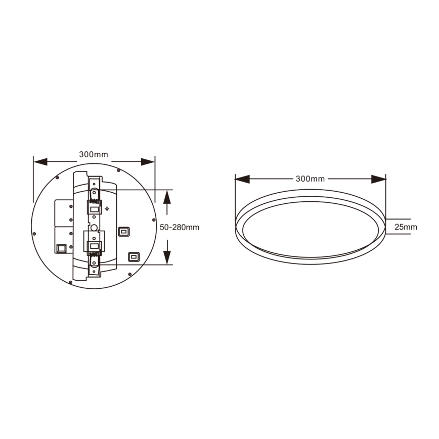 Top Light - REVIT LED mennyezeti lámpa mozgásérzékelővel, 12/18/24 W, 230 V, 3000/4000/6500 K, átm. 30 cm, fehér