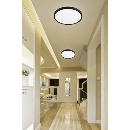 Top Light - LED Mennyezeti lámpa REVIT LED/24W/230V 3000/4000/6500K átm. 30 cm fekete