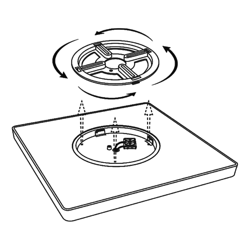 Top Light - LED Dimmelhető mennyezeti lámpa REVIT LED/50W/230V 3000-6500K 50x50 cm fehér + távirányítás