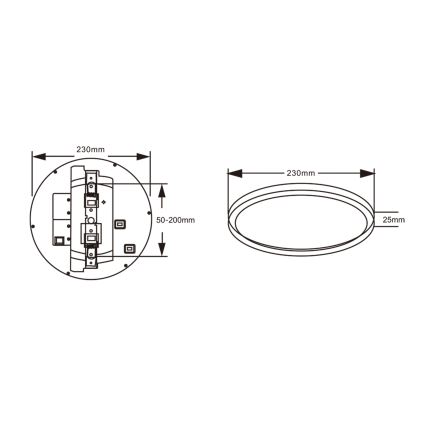 Top Light - LED mennyezeti lámpatest mozgásérzékelővel REVIT LED/9/12/18W/230V 3000/4000/6500K átm. 23 cm fehér