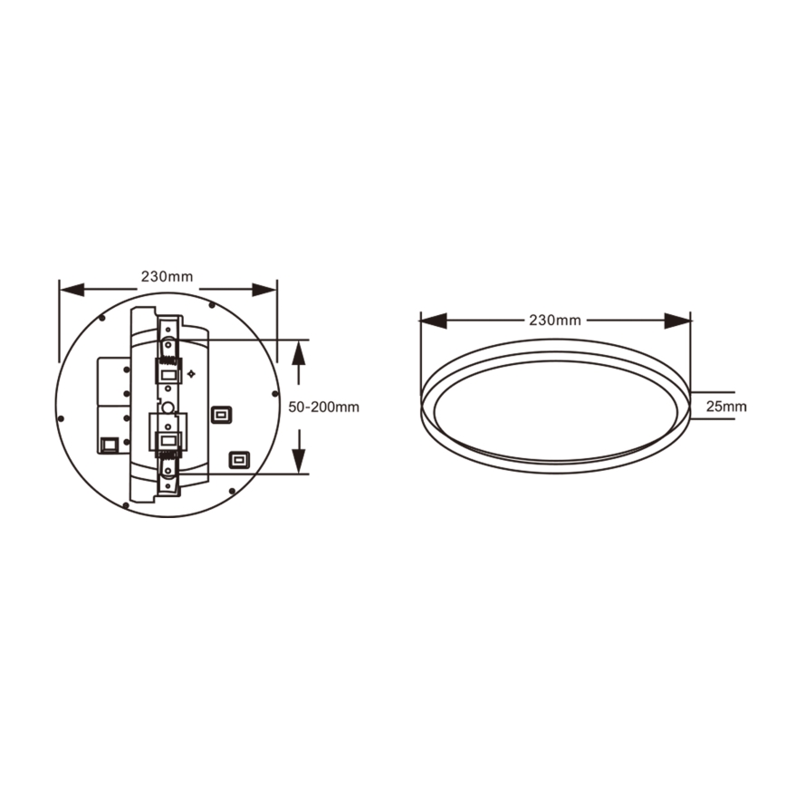 Top Light - LED mennyezeti lámpatest mozgásérzékelővel REVIT LED/9/12/18W/230V 3000/4000/6500K átm. 23 cm fehér