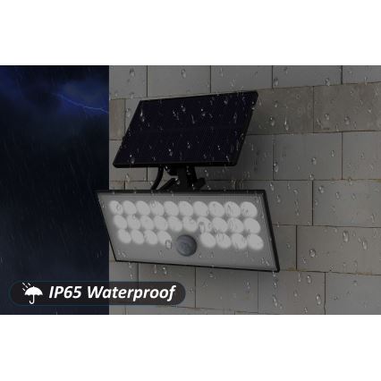 Top Light - LED Napelemes fali reflektor érzékelővel HELEON VARIO LED/8W/3,7V IP65 4000K 2200 mAh + távirányítás