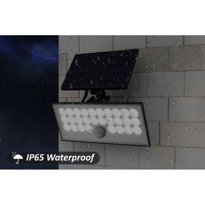 Top Light - LED Napelemes fali reflektor érzékelővel HELEON VARIO LED/8W/3,7V IP65 4000K 2200 mAh + távirányítás