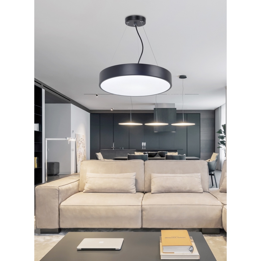 Top Light Metal 40CZ RC - LED dimmelhető fém csillár kábelre METAL LED/51W/230V fekete + távirányító