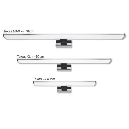 Top Light TEXAS XL - LED Fürdőszobai tükörvilágítás TEXAS LED/12W/230V IP44