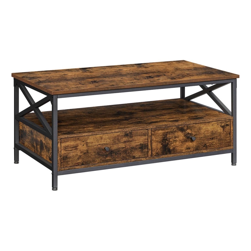 TOREN dohányzóasztal barna/fekete